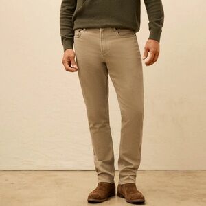 Faherty Men's 5 Pocket Terry Pants Desert Khaki 32/32 NWT